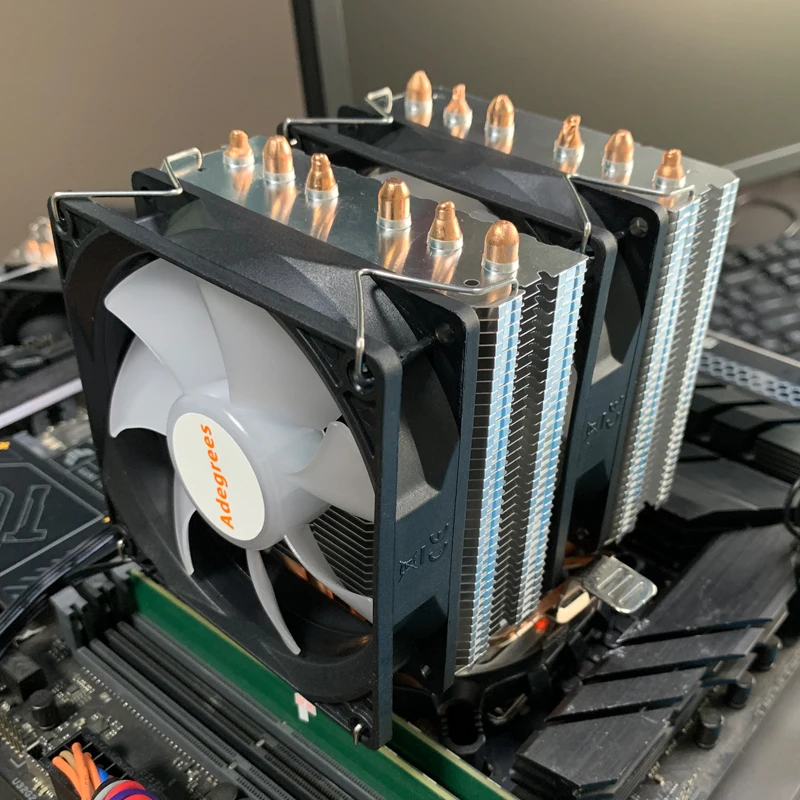 Chłodzenie procesora AM4, 6 heatpipe'ów, wentylator RGB 4PIN do procesorów Intel LGA 1366 1151 1155 1200 1700 2011 X79 AMD AM3 AM5
