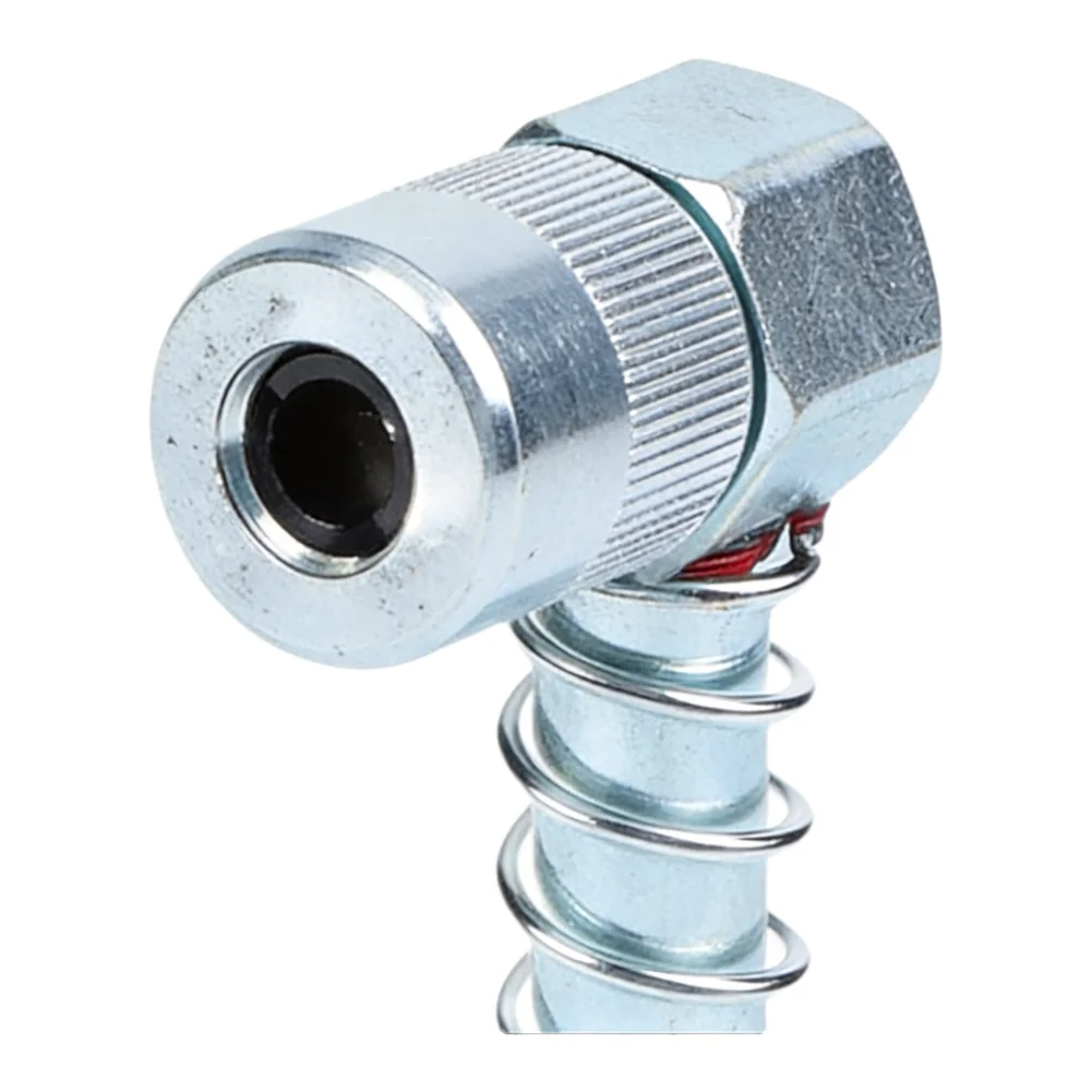 Grease Coupler Adapter Carbon Steel 90 Degree Right Angle Tool Leak Proof for Machinery and Equipment Maintenance