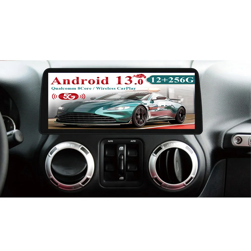 

12,3 "Android 13 стерео для Jeep Wrangler 2011-2017 сенсорный экран GPS навигация автомобильный мультимедийный видеоплеер радио авто Carplay
