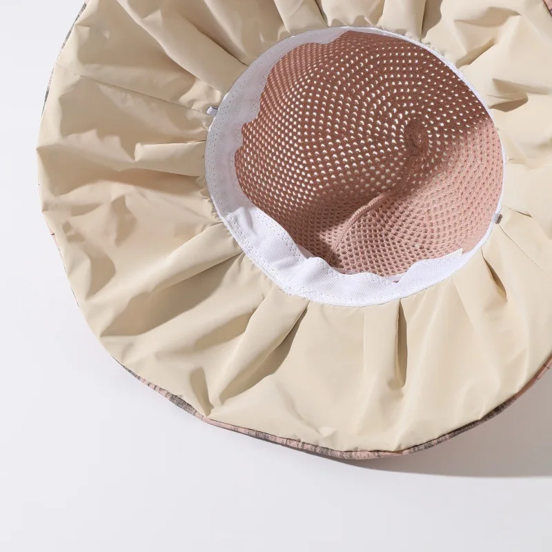 Custom Knitted Fisherman Hat Women, Korean Style, Summer, Wide Brim, Bowknot, Outdoor Travel, Foldable Ha