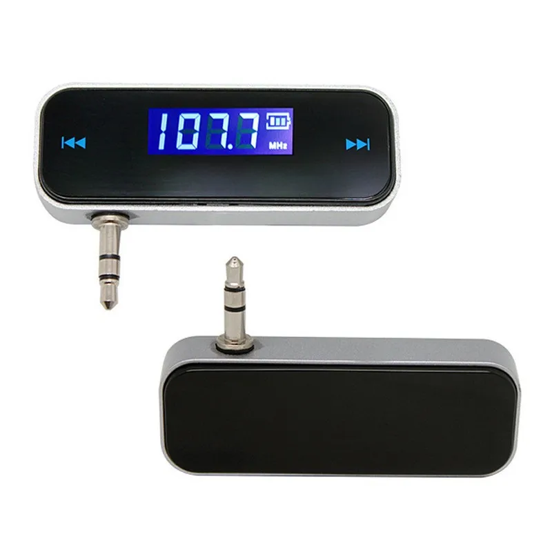 LCD 3.5mm Music Audio FM Transmitter Mini Wireless In-car Transmitter car mp3 Transmitter  For iPhone for Samsung iPad