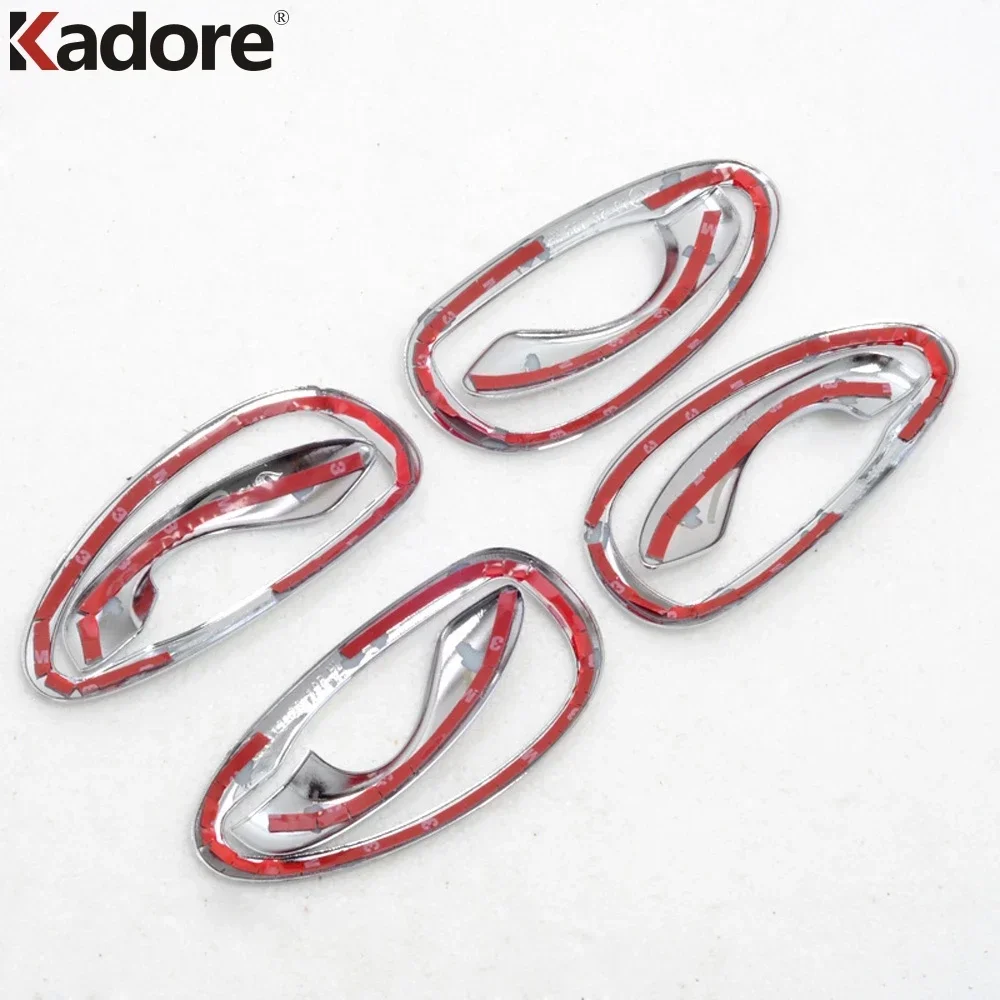 For Toyota Yaris XP150 2014 2015 2016 Hatchback Chrome Interior Door Handle Bowl Cover Trim Protection Car Sticker Accessories