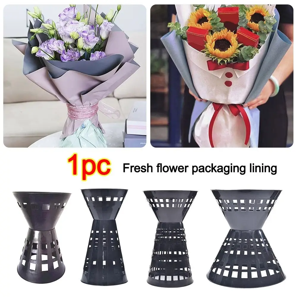 New Plastic Flower Packaging Liner DIY Flower Accessories Wrap Flower Base Quick Bouquet Wrapping for Flowers Store Party Shop