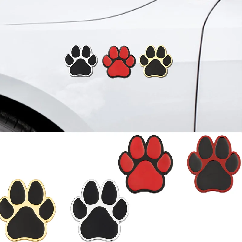 

Металлическая 3d-этикетка в виде лап медведя, собаки, кота, автомобильный логотип, этикетка на заднюю часть кузова автомобиля, наклейки на царапины, крыло, окно, бампер, аксессуары для стайлинга