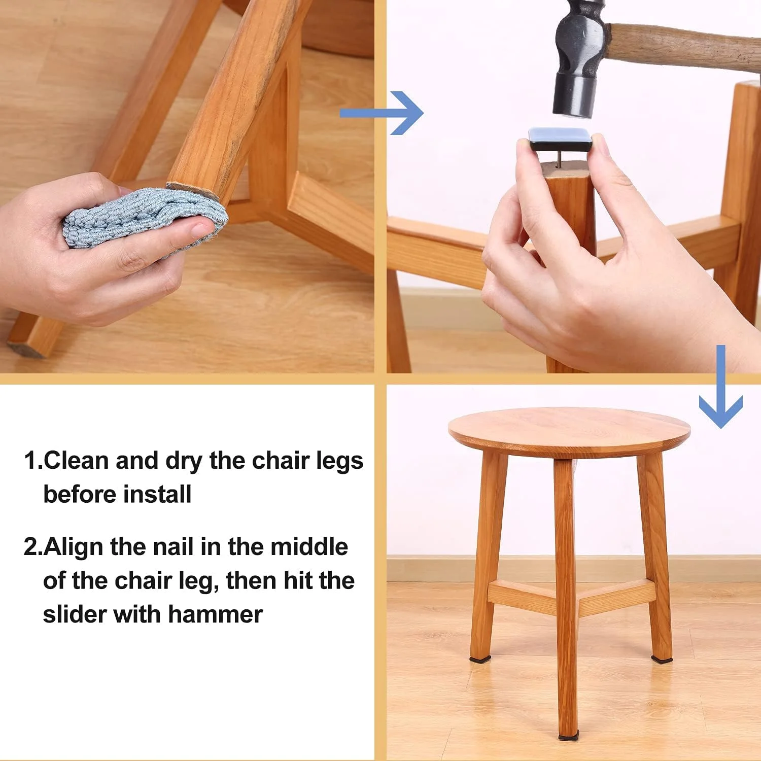 10 Stück quadratische Nagelsch – Furniture Foot Pad Bewertung und Preis