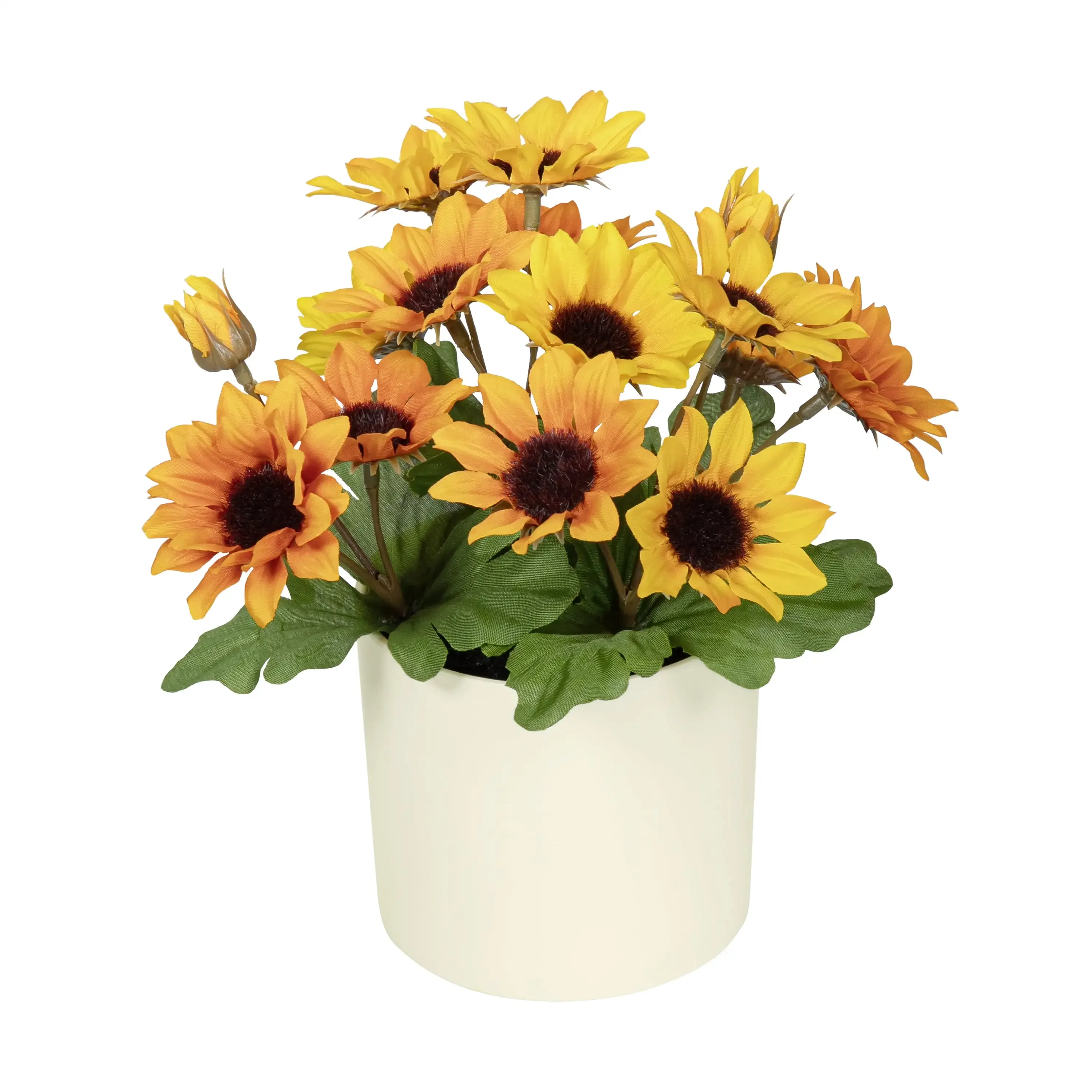 

7.5" Artificial Sunflower Plant in Cream Pot