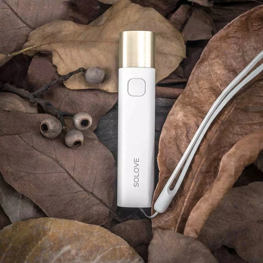SOLOVE X3 LED Flashlight 3000mAh Mobile Power Mini LED Torch USB Multi-function Brightness Torch Power Bank Portable Lighting