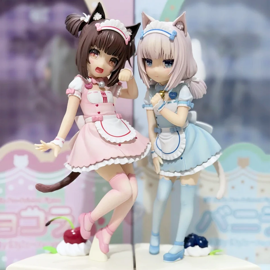 ฟิกเกอร์อนิเมะเนโกะปาระ ช็อคโกแลตและวานิลลา ขนาด 18 ซม. น่ารัก ตั้งโชว์ได้ ของเล่นสะสม ของขวัญ ตกแต่งบ้าน ทำจากพีวีซี