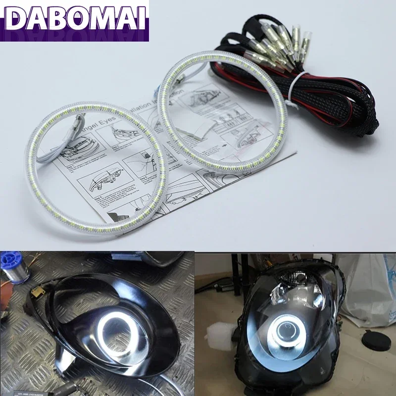 

Ультра яркие SMD белые светодиодные ангельские глазки 2600LM 12V Halo Ring Kit дневных ходовых огней для Alfa Romeo Mito 2008-2015