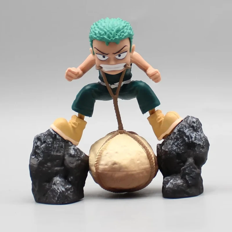 9cm uma peça figuras de anime infância roronoa zoro figuras de ação cena pedra gk pvc modelo coleção decorar brinquedos zoro presente