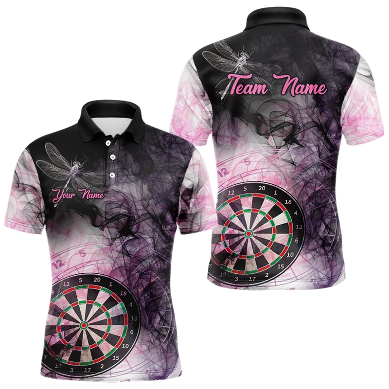 Trend Darts Graphic Polo Shirts Fashion Summer Short Sleeve Custom Name Team Uniforms Polo Shirt Cool Streetwear Oversized Tees