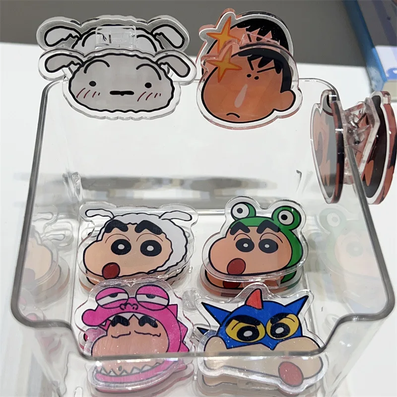 

Anime Crayon Shin-Chan Pp Clip Double-Sided Acrylic Clip Memo Clip Test Paper Folder Multifunctional Test Paper Holder Gifts