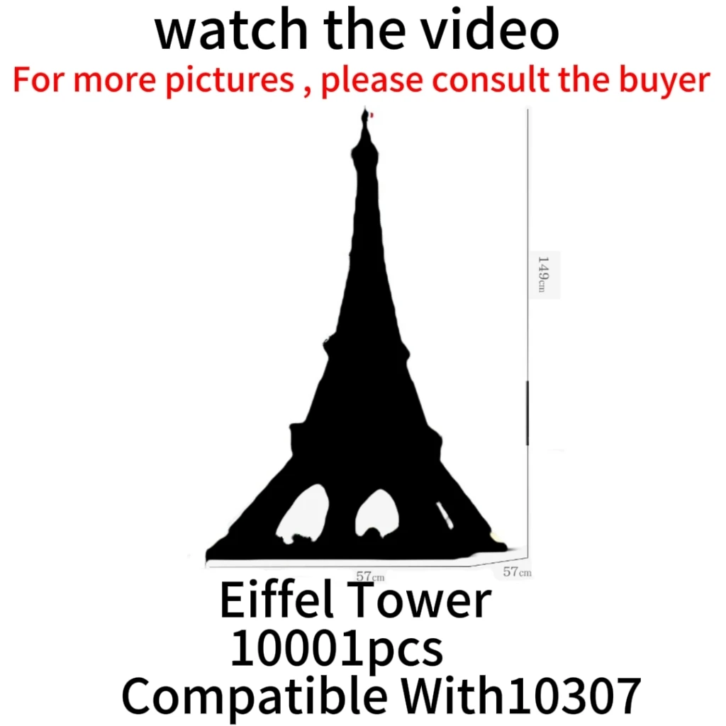 

10307 Eiffel Tower 10001 pieces City model building block 149CM building block toys Adult toy gifts Christmas gifts For Kids