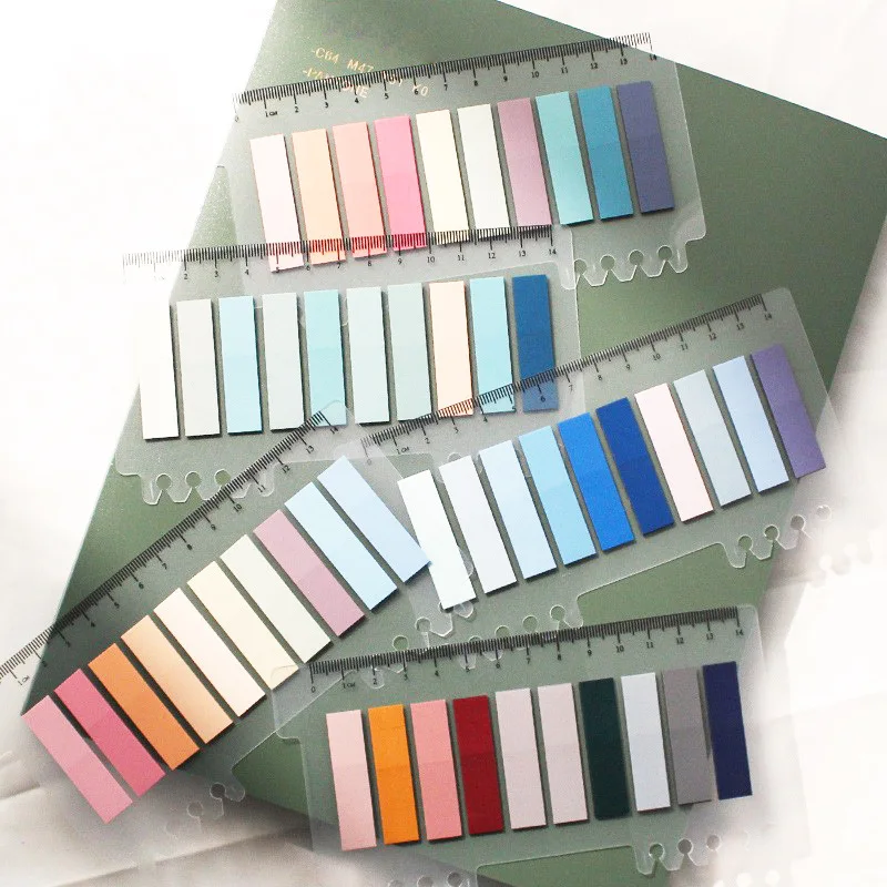 200 Sheets New Retro Morandi Index Loose-leaf Color Transparent  Notes Highlight Instruction Notes Office Kawaii Stationery