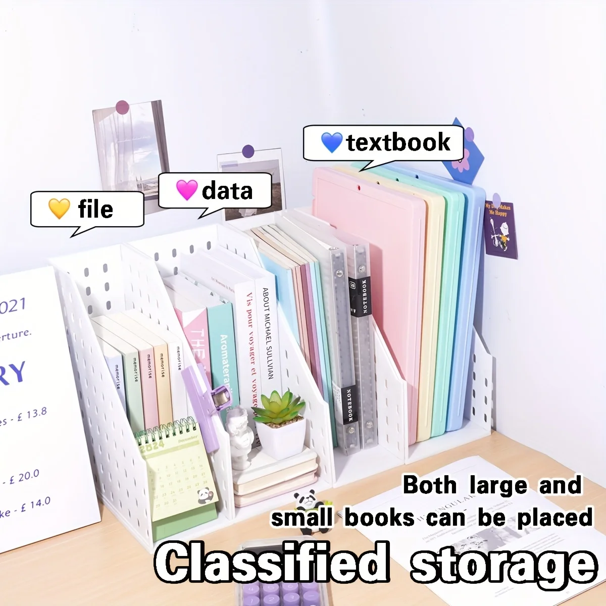 منظم ملفات A4 بسيط، وحدة واحدة، منظم سطح المكتب، حامل ملفات PP سميك، قابل للطي، رف تخزين المجلات العمودي #1