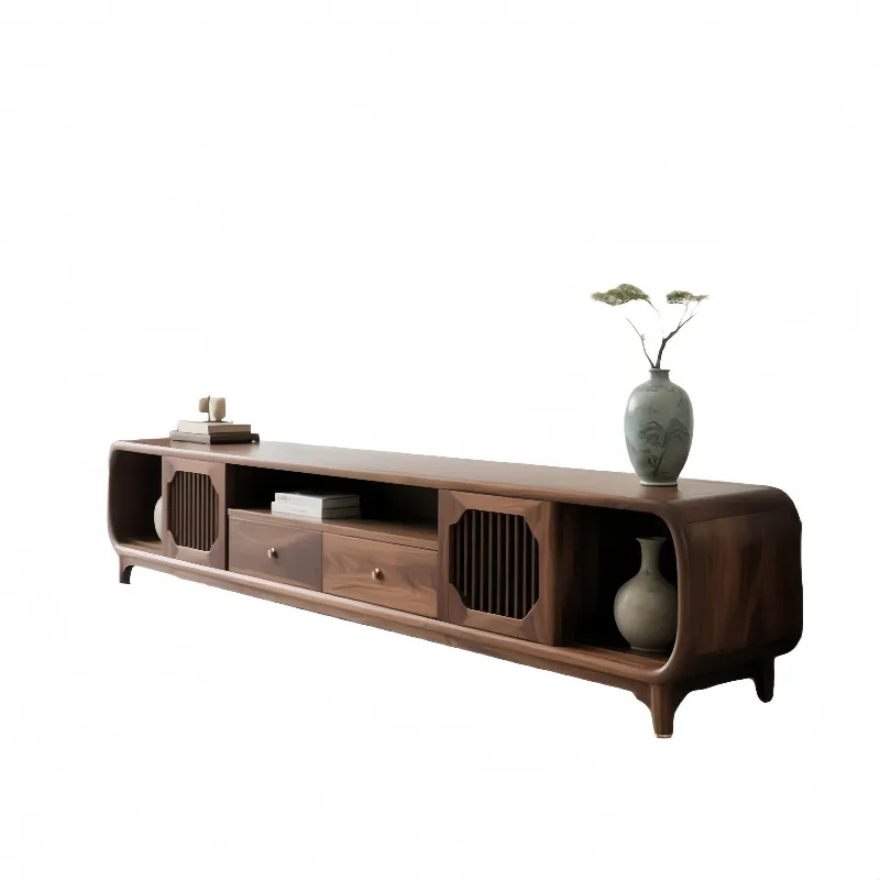 

Классическая узкая тумба под телевизор из натурального дерева, 200 см, в японском стиле, для гостиной, экономия пространства, мебель для дома