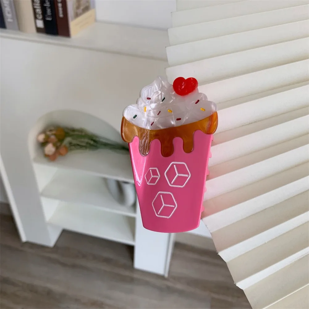 

Creative Strawberry Fruit Cone Hair Claw Watermelon Hairpin Ice Cream Hair Claw Headwear Popsicle Acetic Acid Shark Grab Girls