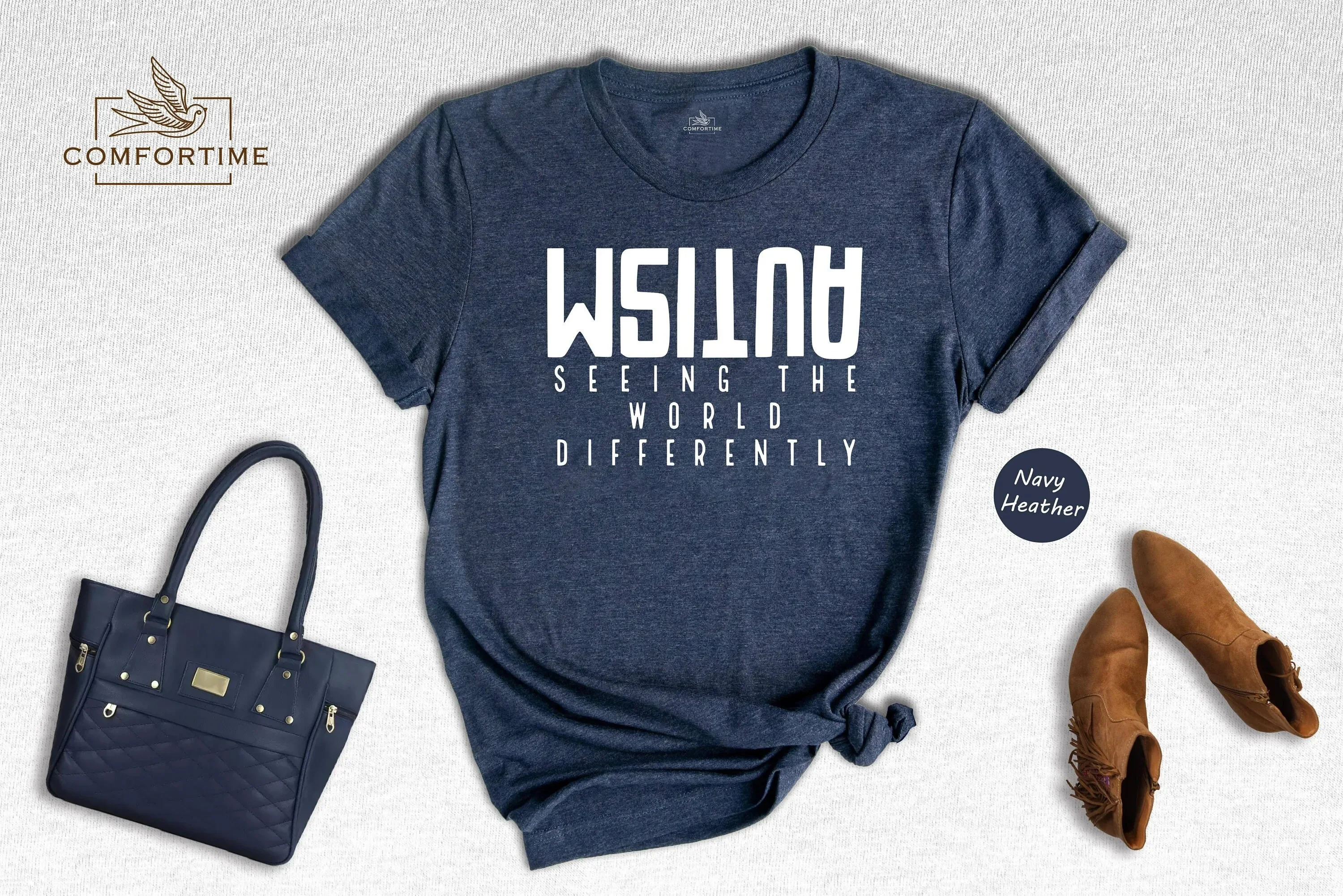Autisme : voir le monde de manière différente – T-shirt pour la sensibilisation, l'acceptation et l'inclusion – Enseignant(e)s de l'EDSP