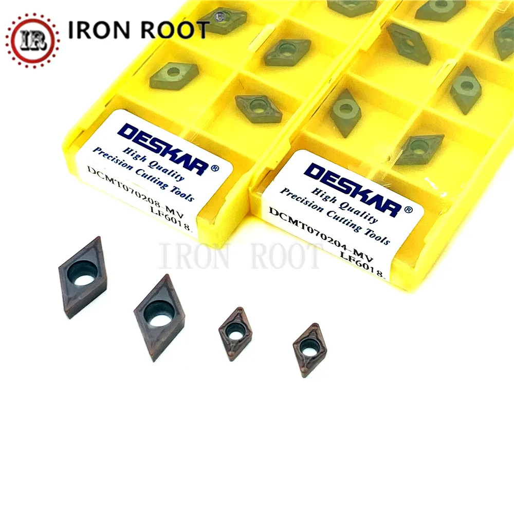 DESKAR Boring Inserts DCMT070204,070208,11T304,11T308, LF6018 Turning Carbide Inserts CNC Metal Internal Lathe Tools for SDJCR/L