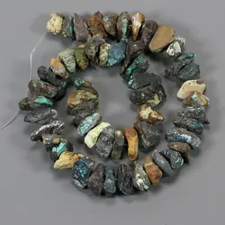 APDGG Natural Mix Color Africa Turquoise Rough Gems Stone Freedom Nugget Beads 15.5