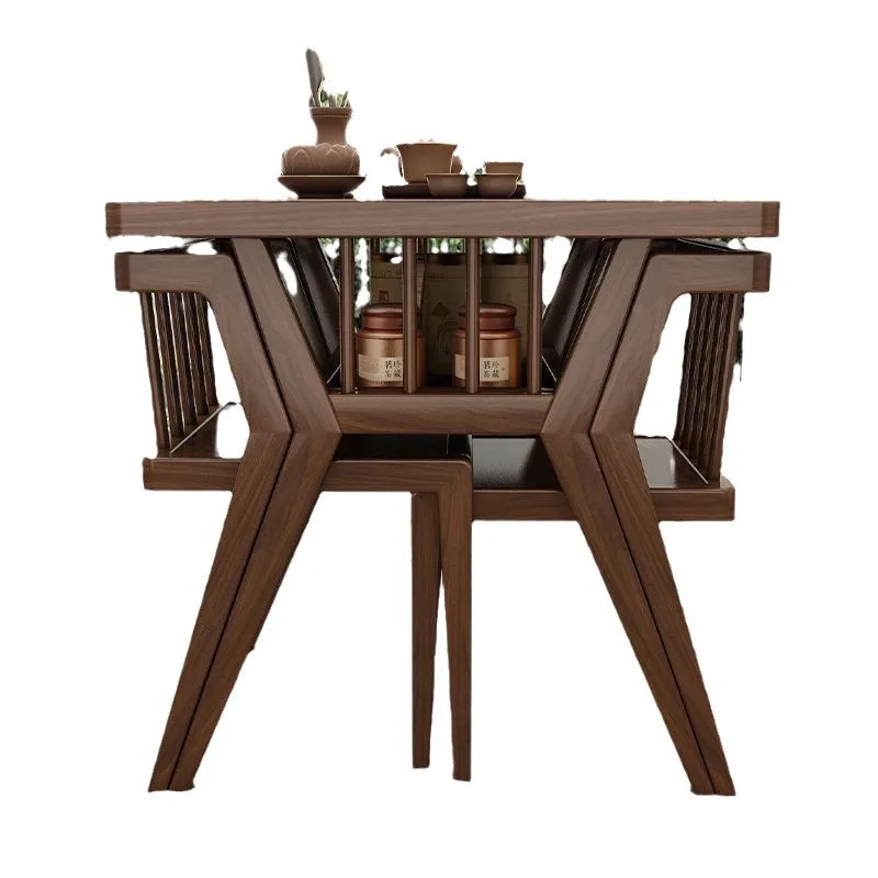 

Household drinking solid wood balcony three-piece casual small apartment simple one