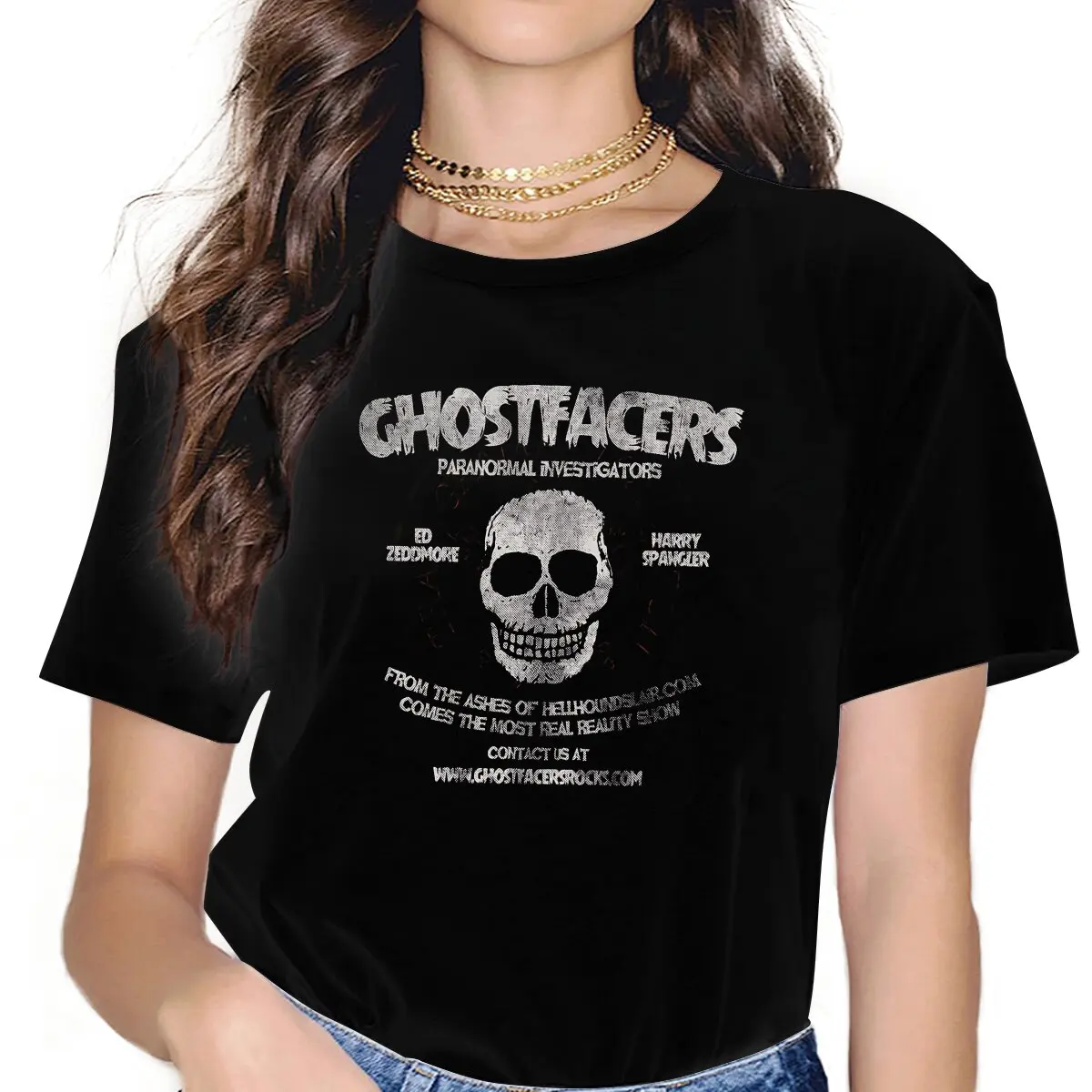 Ghostfacers Essential Female Shirts Supernatural TV Large Vintage Women Clothing Harajuku Casual Feminine Blusas