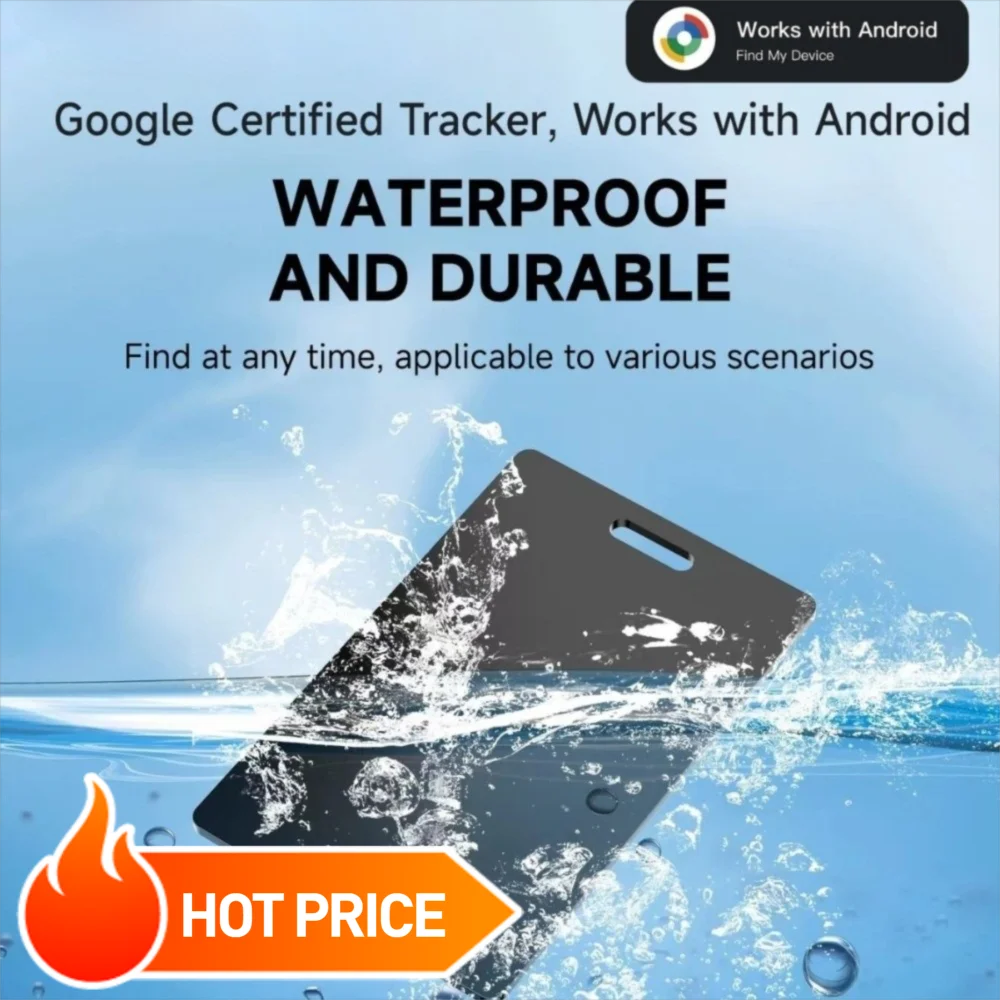 

Беспроводной зарядный кошелек-трекер, тонкий IP68, GPS-трекер Google Find Hub, GPS-локатор, кошелек, устройство против потери для Android