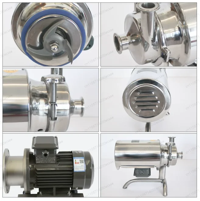 380V Stainless Steel Sanitary Centrifugal Pump for Beer, Milk, Juice & Beverage Transfer, 1T-10M Capacity