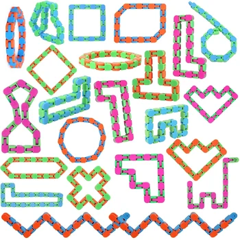 Stravagante pista Snap and Click Fidget catena Antistress ansia sollievo dallo Stress giocattolo sensoriale ADHD bambini adulti antiestres Juguetes