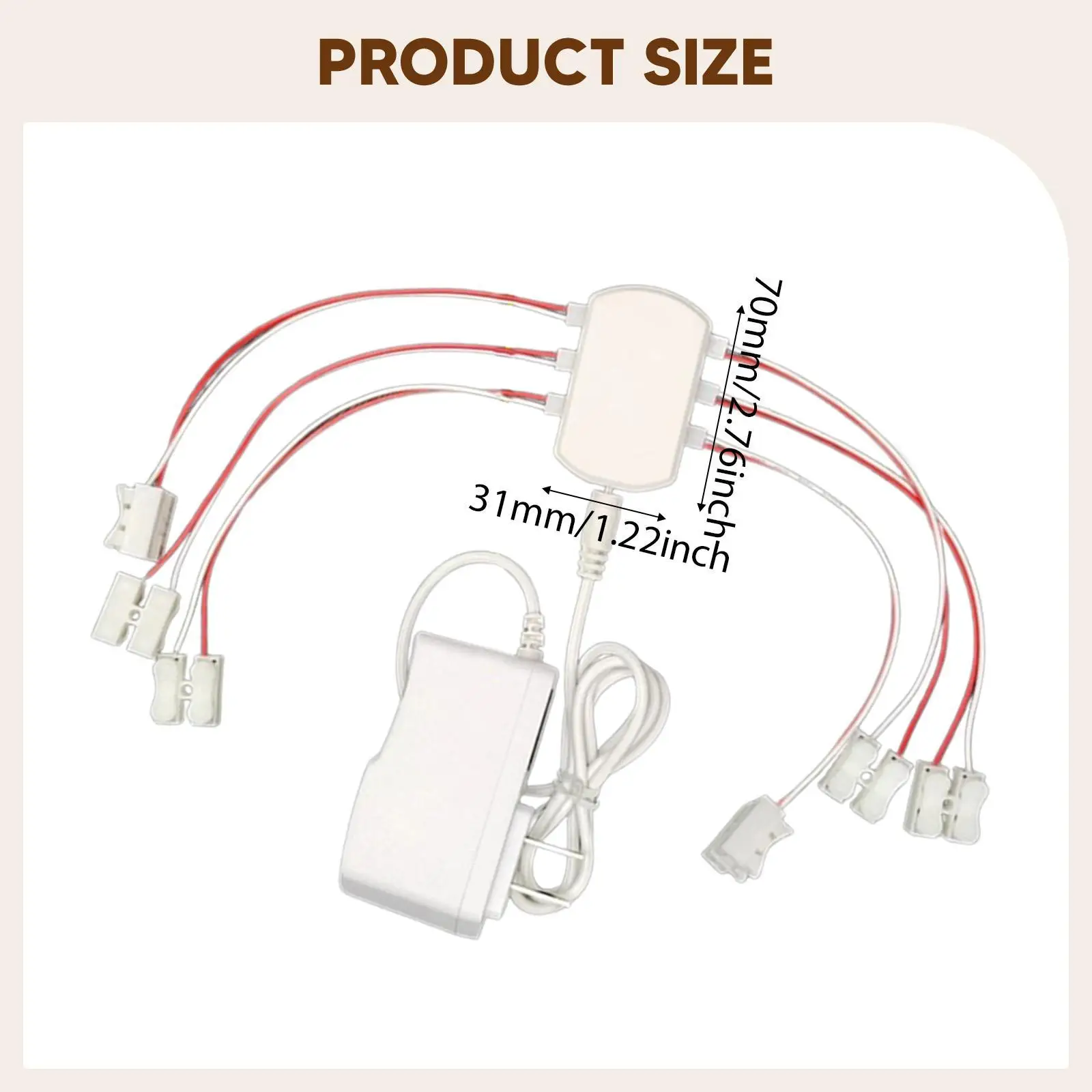 3V 1A Power Supply 6 Ports Wiring for Model Hobby Train Diorama Street Light