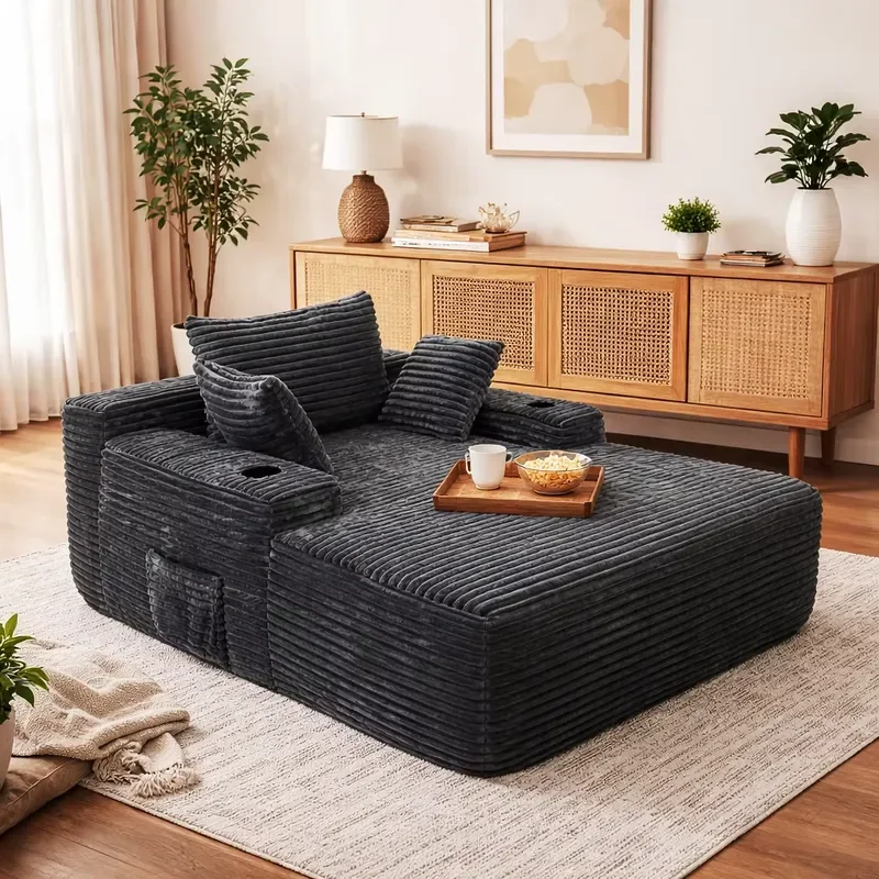 Boneless Sofa Compressed Sofa Bed Corduroy Big Sofa Hotel Vacuum Compressed Foam Couch Set Manufacturer