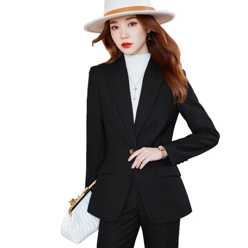 Business Suit Workwear British Style 2022 Autumn and Winter Suit Fashion Business Hotel Tailored Suit Formal Clothes Workwear