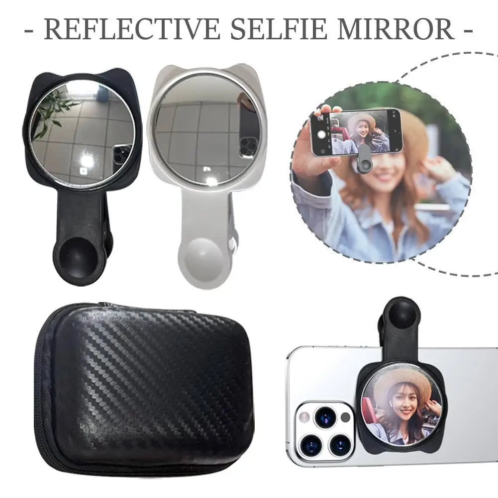 Phone Rear Camera Reflector Mirror Shooting Clip Universal Phone Reflection Clip Back Rear HD Lens Selfie Reflector Mirrors