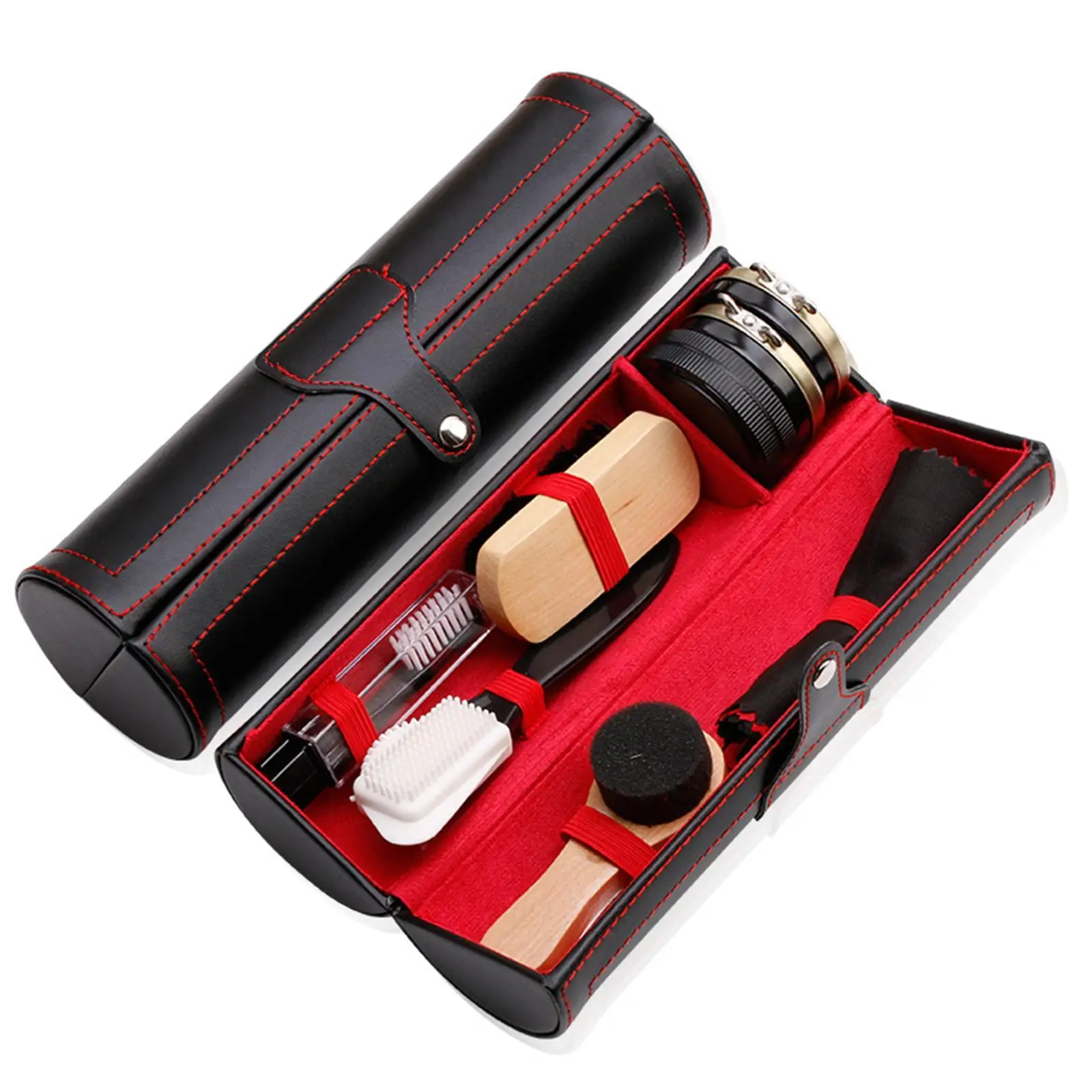 Shoe Care Kit for Men Women Versatile Travel Shoe Shine Kit Shoehorn Shoe Polishing Tool Shoe Cleaner for Leather Shoes & Boots