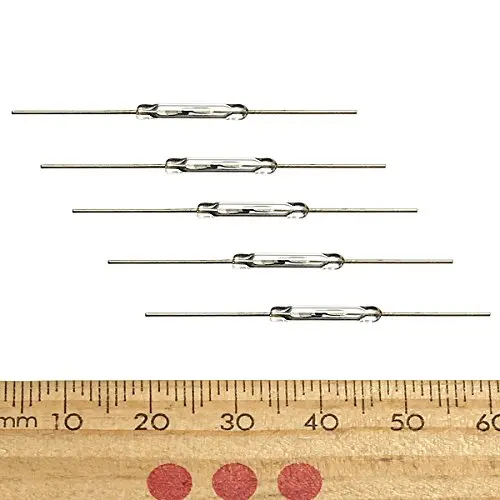 10 Stück N/O Reed-Schalter Magnetschalter 2 * 14 mm normalerweise offener magnetischer Induktionsschalter für Arduino