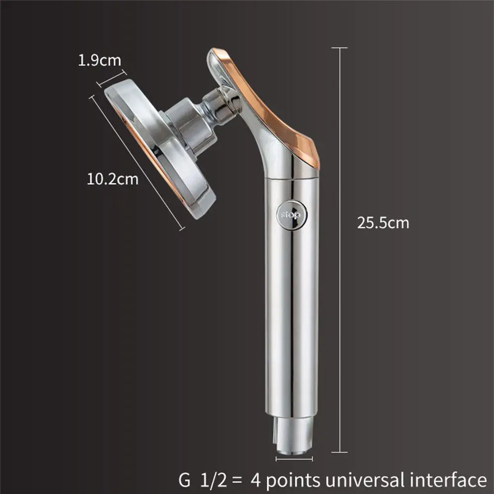 Pommeau de douche réglable, salle de bain, douchette à main, haute pression, économie d'eau, un bouton pour arrêter l'eau