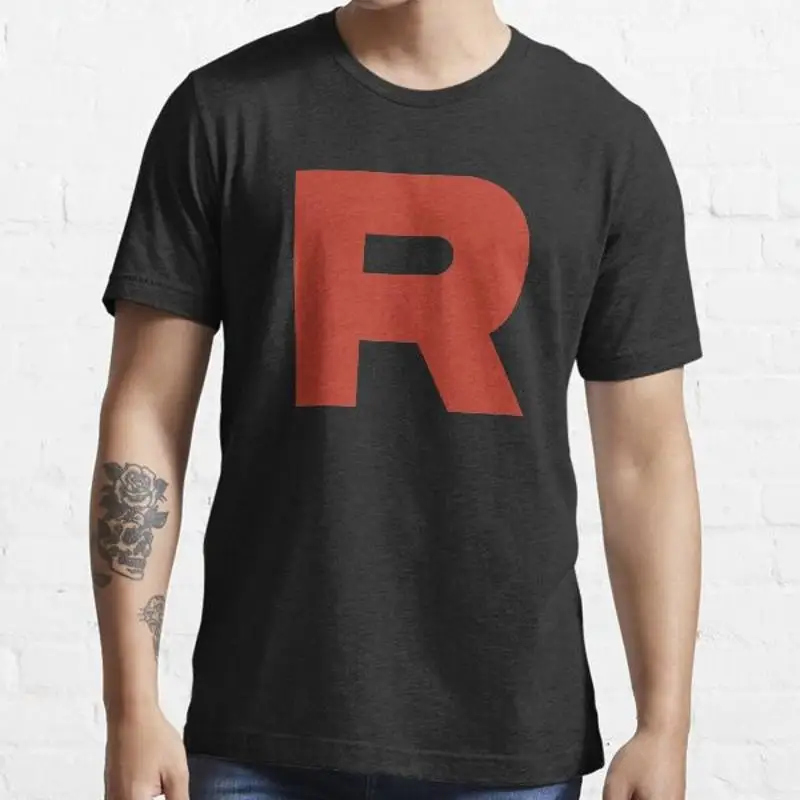 Team Rocket Essential Black Men T Shirt Size S to 5XL