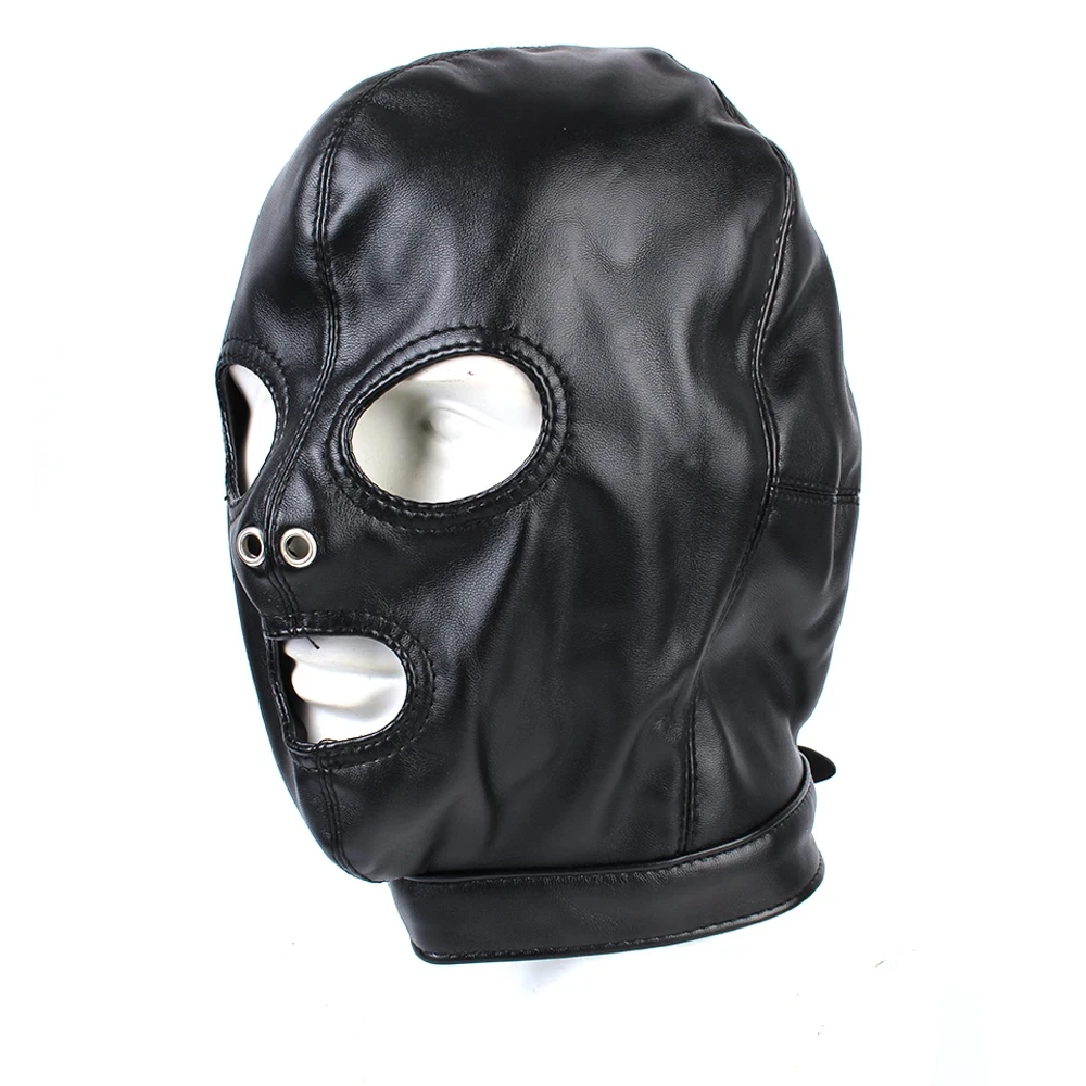 Unisex Latex Mask Men Women Cosplay Face Mask Shiny Metallic Open Eyes and Mouth Headgear Full Face Mask Hood Role Play Costume