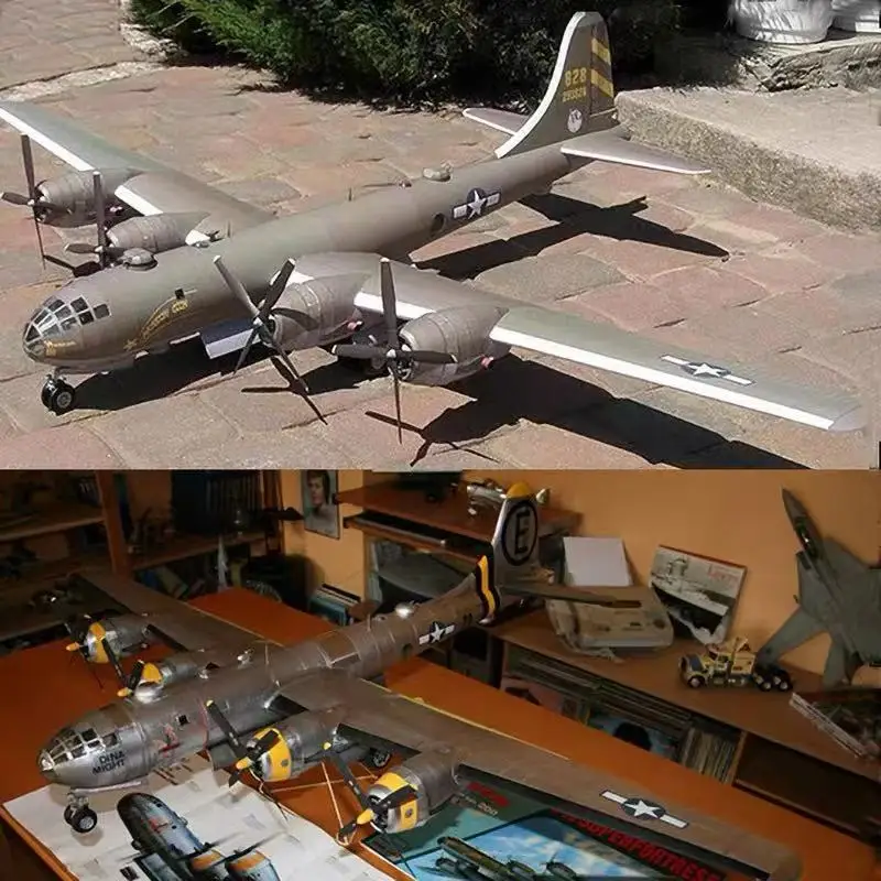 

93 см американский B29 супер воздушная крепость бомбардировщик самолет DIY 3D план истребитель бумажная модель строительный набор развивающие игрушки для детей