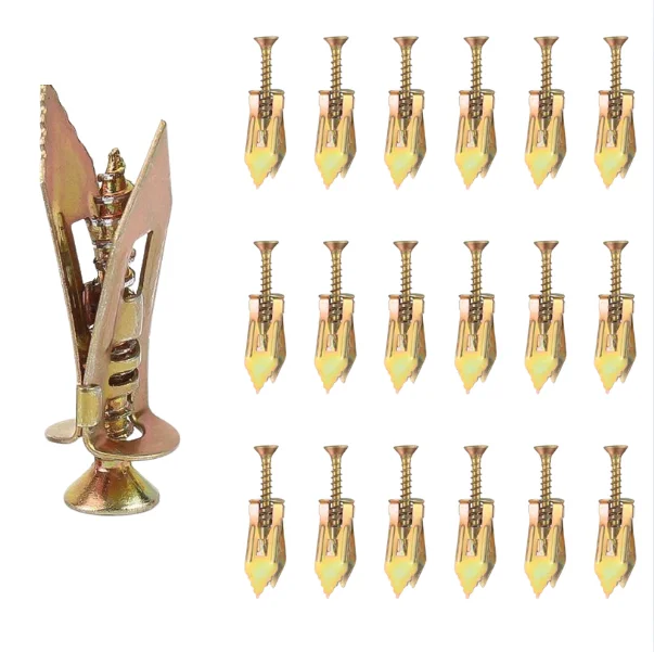 مثبتات وبراغي جدارية جافة ذاتية الحفر ، فولاذ مطلي بالزنك ، للخدمة الشاقة ، مثالية للتلفزيون ، والدراجة ، والخزائن ، والأرفف ، والعرافة ، 50