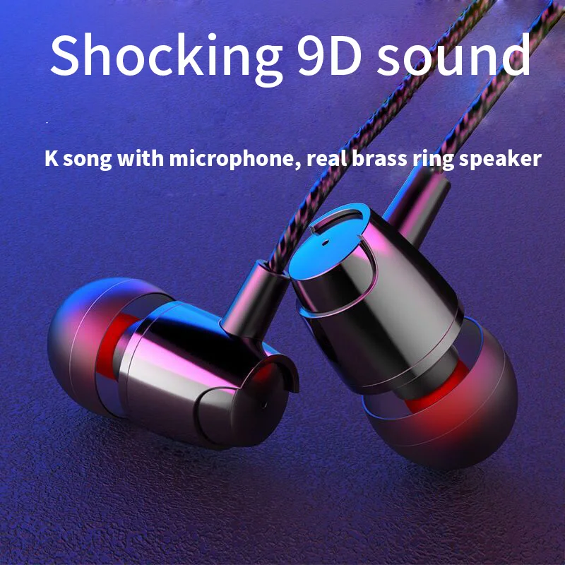 Wired Earphones Super Bass Earphones Headset Stereo Earbuds for Xiaomi Redmi Note 7 MI 9 SE iPhone 7 Huawei P30 Mobile phone