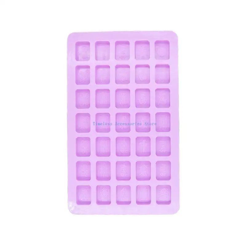 

97QE for Creative Mahjong Silicone Mould DIY Crafts Jewelry Tool Crystal Epoxy Resin