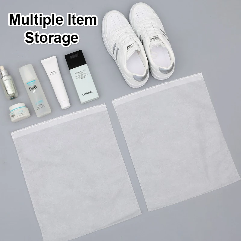 20/30/50Pcs Shoe Dust Covers Set Drawstring Clear Portable Shoe Storage for Sundries Dustproof Shoe Cover Bags Drying Shoes Prot