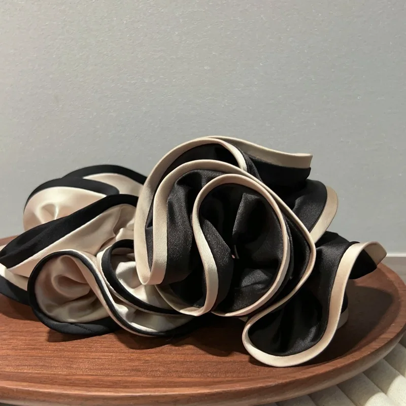 Scrunchies للشعر موضة جديدة فاخرة من الحرير الساتان حلقة الشعر برعم على شكل ربطات الشعر Scrunch للفتيات أغطية الرأس #2