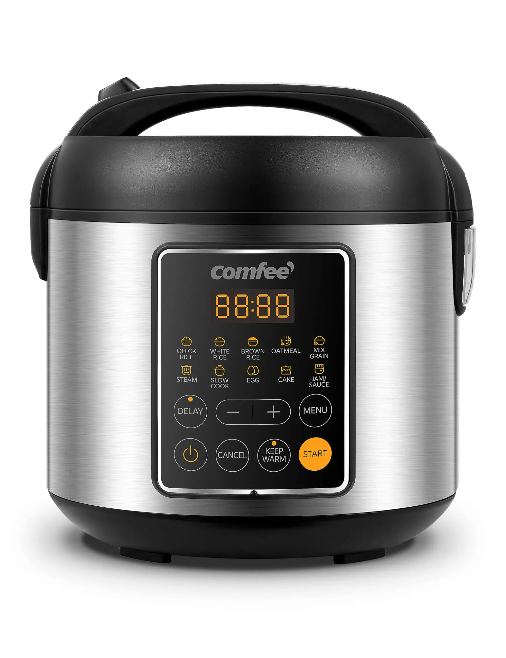 

10 Presets Rice Cooker 4 Cup Uncooked 2 Qt Slow Cooker Steamer Non-Stick Pot for Grains Meals Small Multicooker