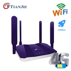 R8B Roteador WiFi com porta LAN, 4 Antena, Modem sem fio, Hotspot Ponte ao ar livre, Slot para cartão Sim, 300Mbps, 4G LTE