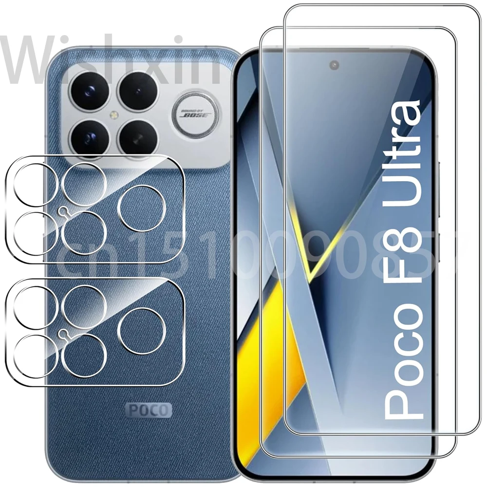2.5D 9H Clear Tempered Glass for Xiaomi POCO F8 Ultra Pro Screen Protector Film Camera Lens for Xiaomi POCOF8 Ultra