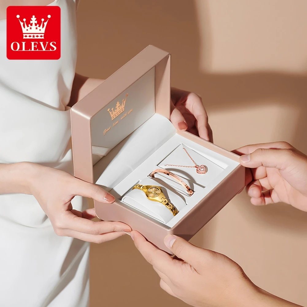 OLEVS 7082 ساعة نسائية فاخرة أنيقة كوارتز ساعة اليد التنغستن الصلب مقاوم للماء ساعات مضيئة للنساء مجموعة رقيقة ضئيلة