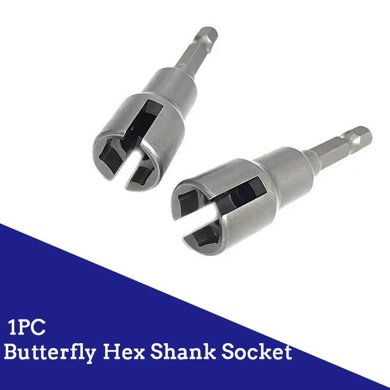 

Переходник-бабочка с шестигранным хвостовиком 1/4 дюйма, профессиональный инструмент для отвода крыльчатой гайки 65 мм