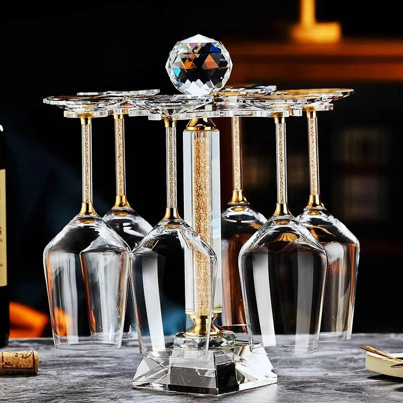 

Luxury European Diamond Crystal Champagne Cup Set High Beauty Handmade High Foot Cup Bubble Mug Household Wine Set Couple Pair C